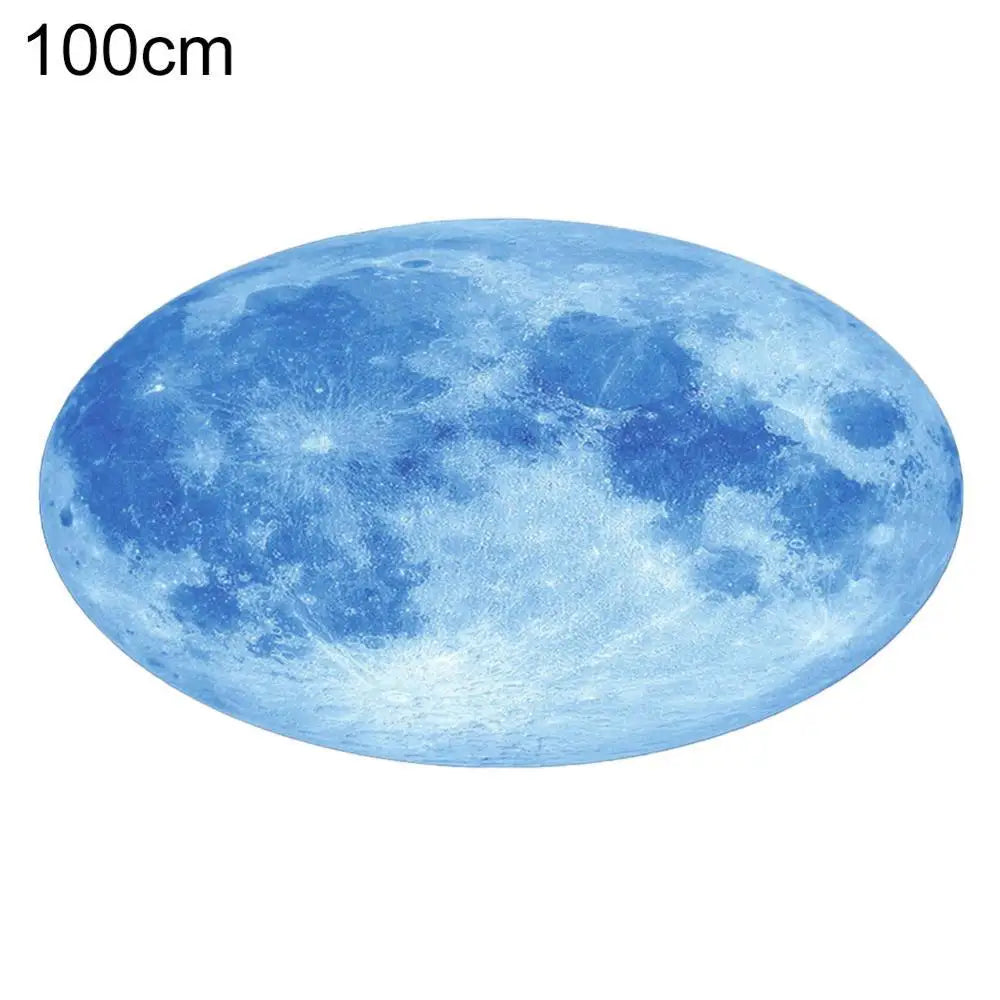 Round Earth Moon Planet 3D Print Soft Carpet Anti-Slip Rug Floor Mat Home Decor Earth/Moon Print Soft Anti-Slip Home Decor