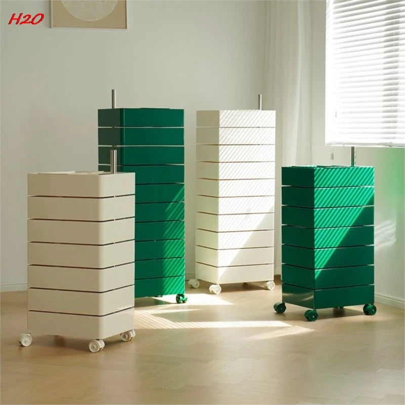 360 Rotating Storage Cabinet Movable Bedside Cabinet Ins Minimalist Nordic Internet Celebrity Cosmetics Multilayer File