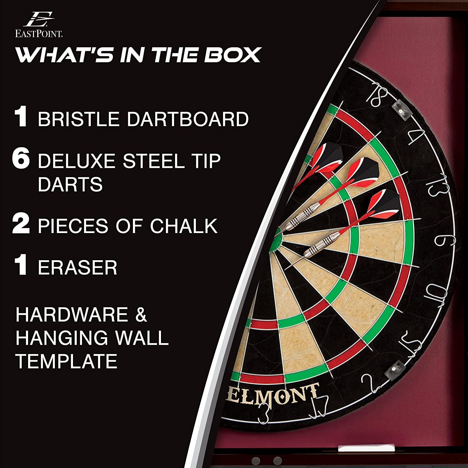 Bristle Dartboard and Cabinet Sets- Features Easy Assembly - Complete with All Accessories